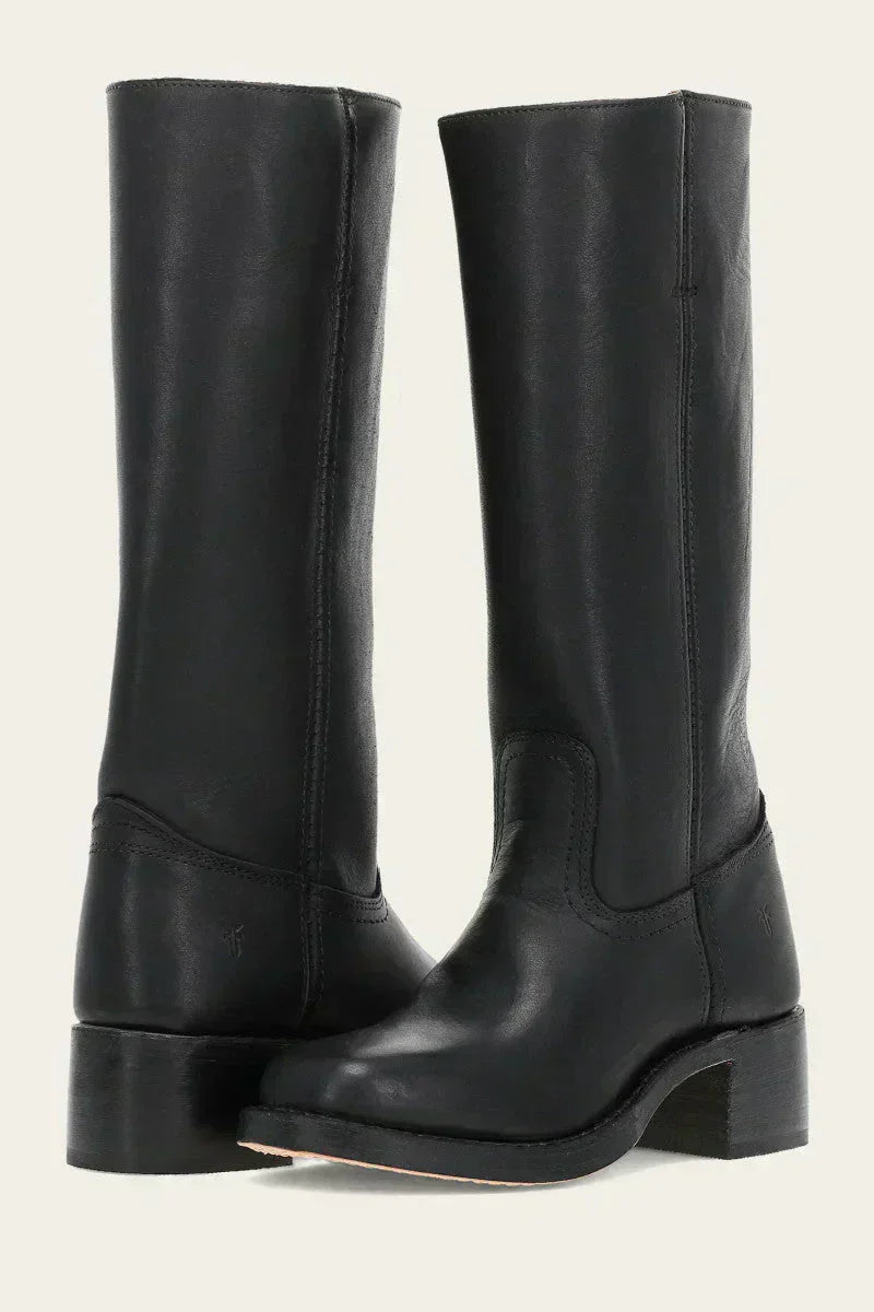 Eleanor | Womens Tall Leather Riding Boots with Block Heel
