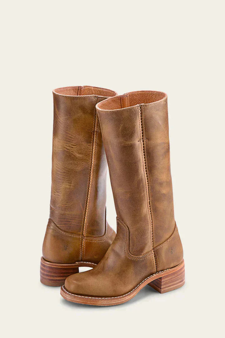 Eleanor | Womens Tall Leather Riding Boots with Block Heel