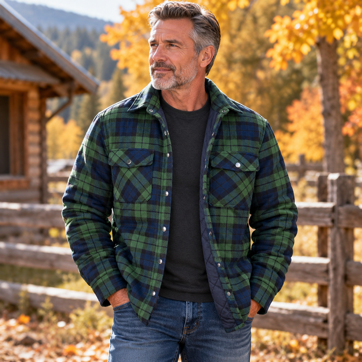 Caleb | Graceful Quilted Plaid Flannel Jacket