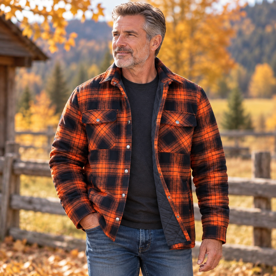 Caleb | Graceful Quilted Plaid Flannel Jacket