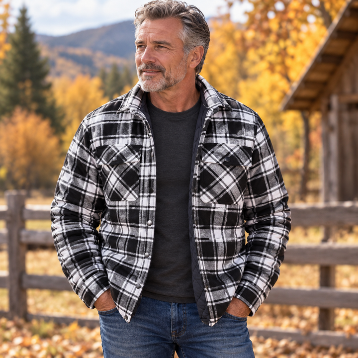 Caleb | Graceful Quilted Plaid Flannel Jacket
