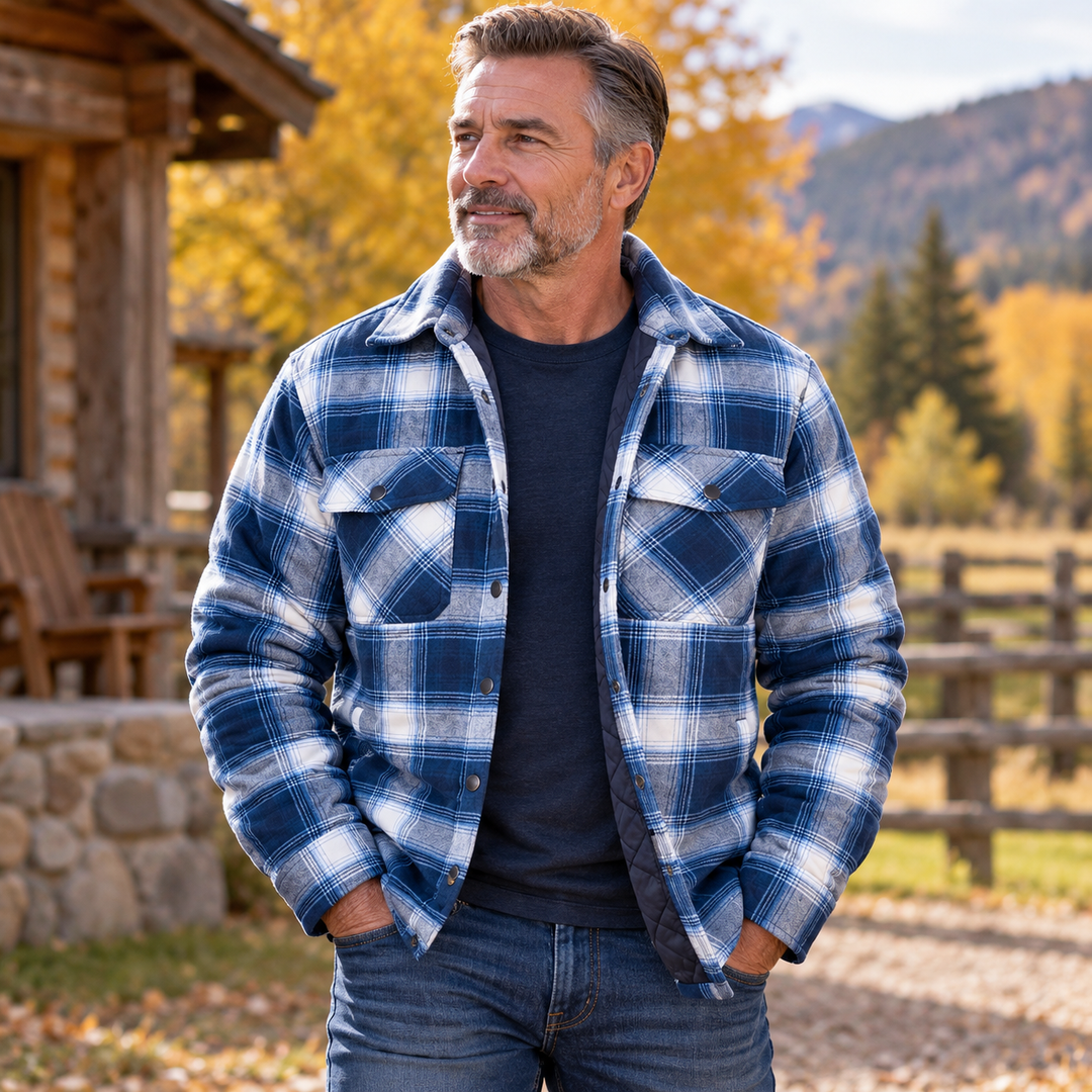 Caleb | Graceful Quilted Plaid Flannel Jacket
