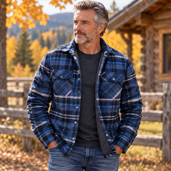 Caleb | Graceful Quilted Plaid Flannel Jacket