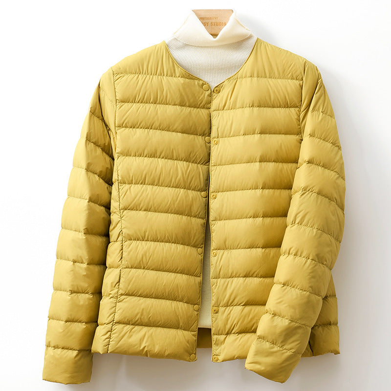 Abigail | Cozy Collarless Quilted Puffer Jacket