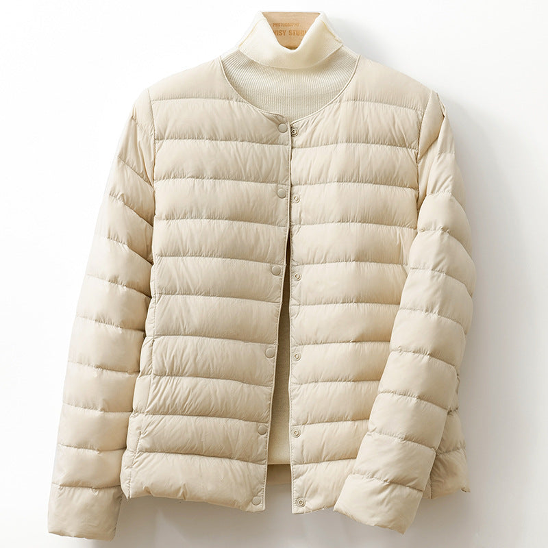 Abigail | Cozy Collarless Quilted Puffer Jacket