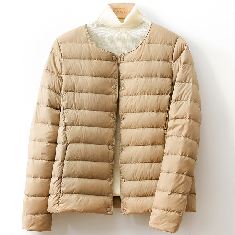 Abigail | Cozy Collarless Quilted Puffer Jacket