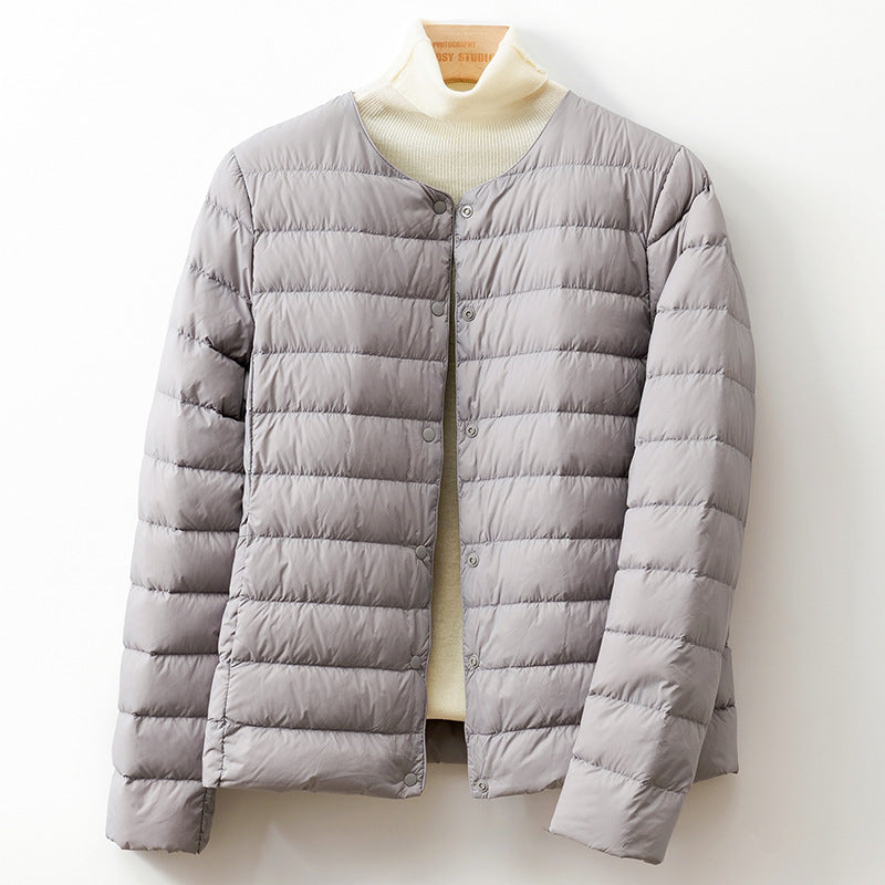 Abigail | Cozy Collarless Quilted Puffer Jacket