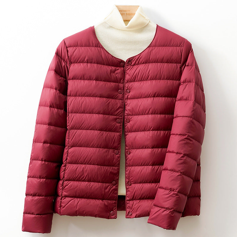Abigail | Cozy Collarless Quilted Puffer Jacket