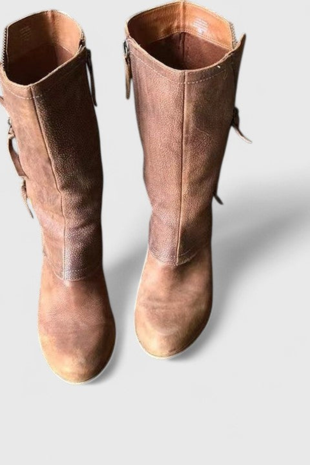 Abigail | Effortless Distressed Mid Calf Cowboy Boots