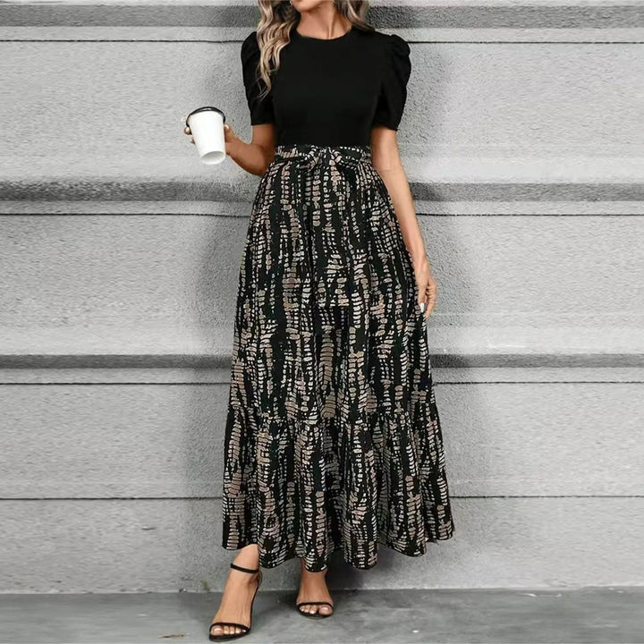 Abigail | Graceful Floral Print Fall Wedding Guest Maxi Dress
