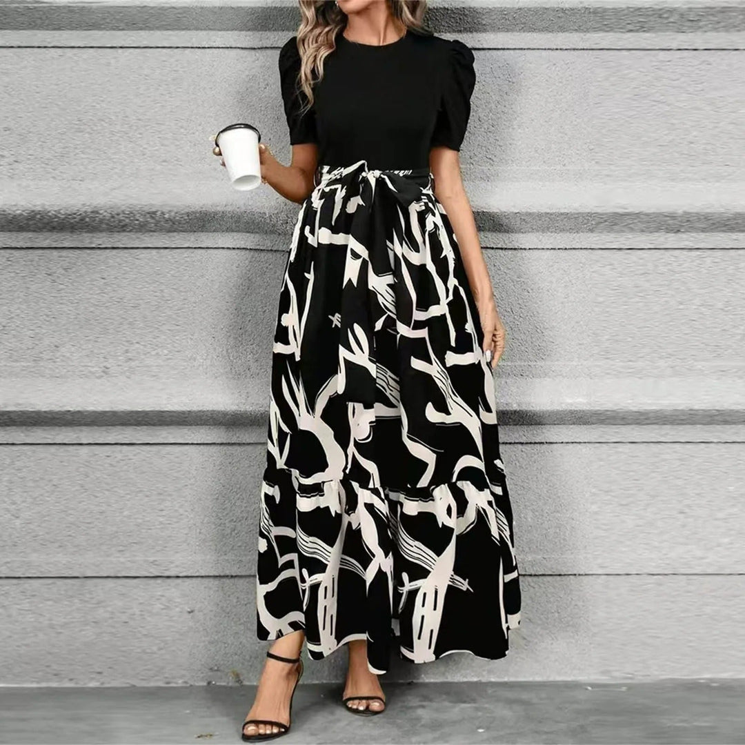 Abigail | Graceful Floral Print Fall Wedding Guest Maxi Dress