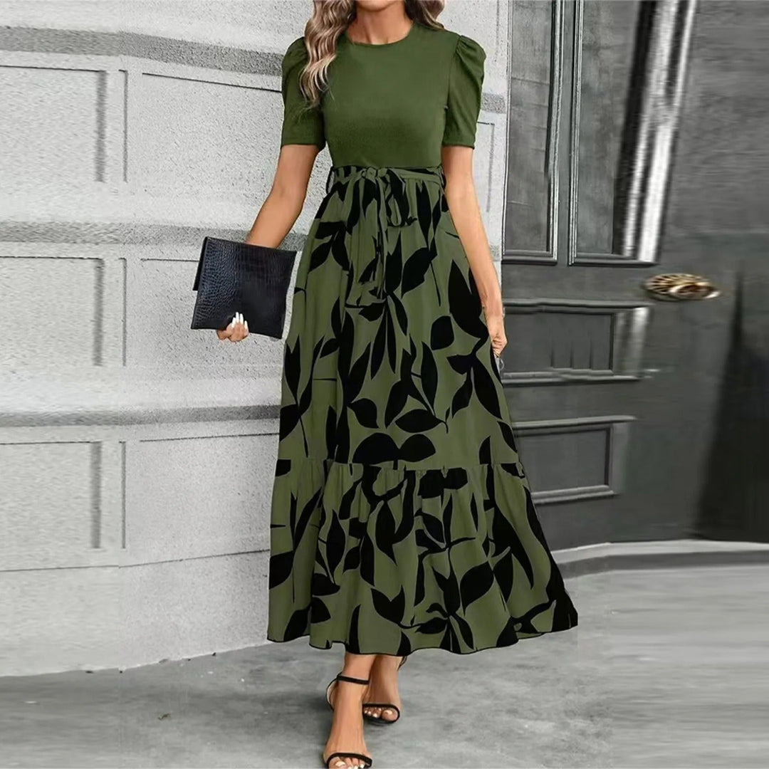 Abigail | Graceful Floral Print Fall Wedding Guest Maxi Dress