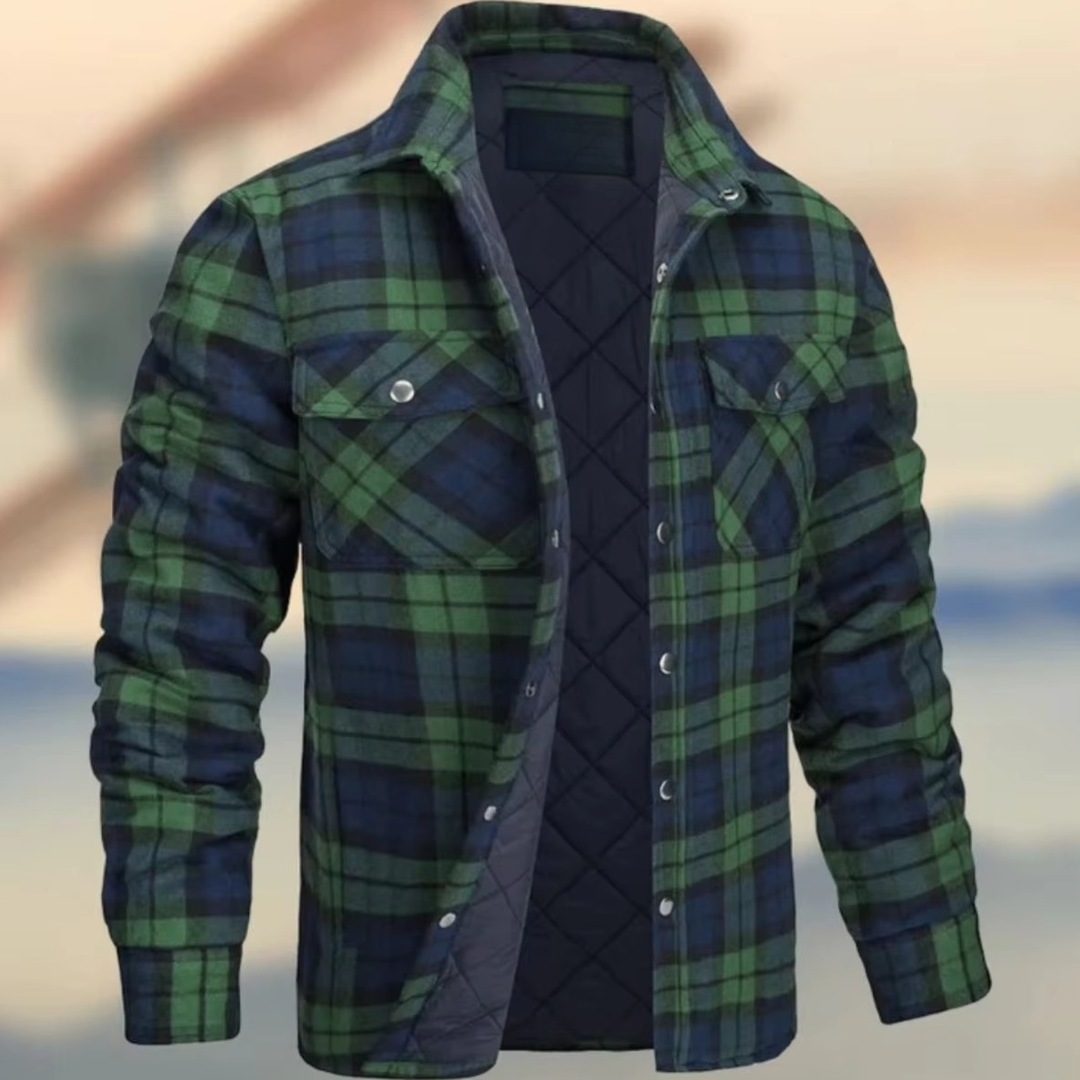 Adam | Timeless Quilted Plaid Flannel Jacket for Winter