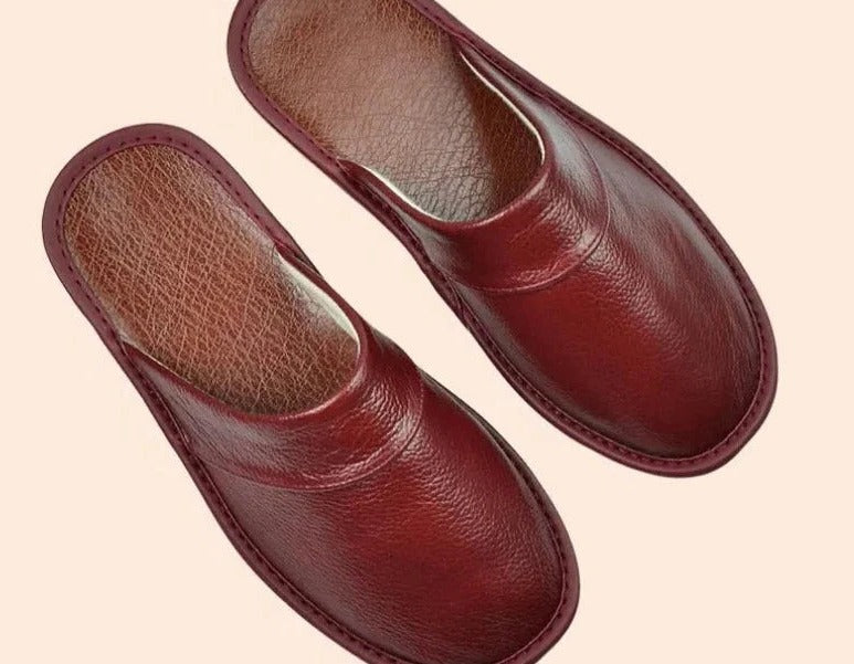 Alan | Classic Smooth Slip-On Mule Slippers