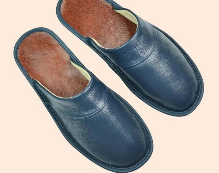 Alan | Classic Smooth Slip-On Mule Slippers