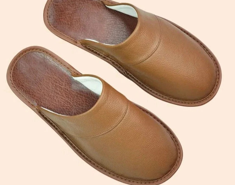 Alan | Classic Smooth Slip-On Mule Slippers
