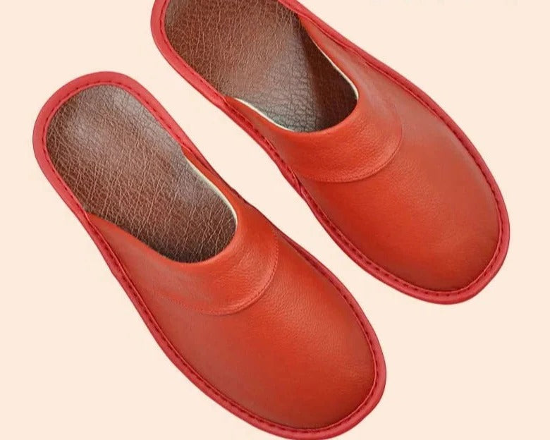 Alan | Classic Smooth Slip-On Mule Slippers