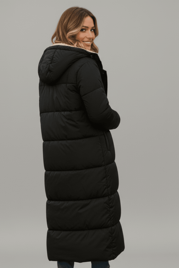 Alexis | Chic Hooded Longline Puffer Jacket