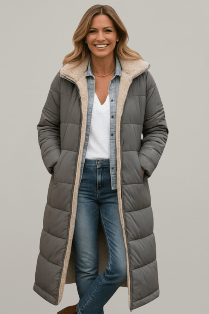 Alexis | Chic Hooded Longline Puffer Jacket
