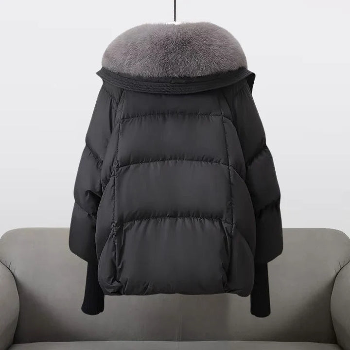 Alexis | Elegant Plush Collar Quilted Winter Puffer Jacket