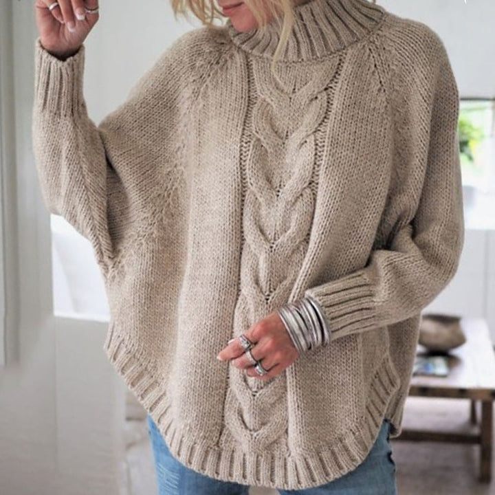Alexis | Relaxed Chunky Cable Knit Turtleneck Sweater