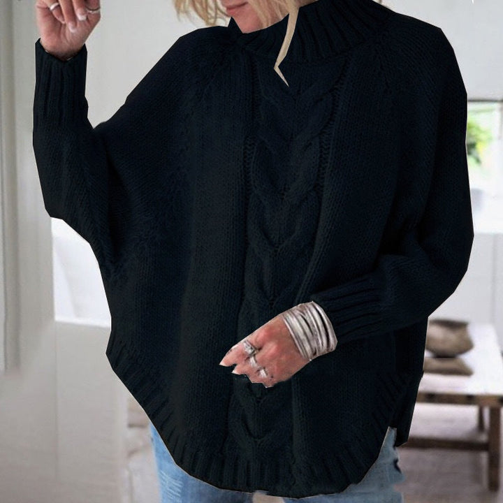 Alexis | Relaxed Chunky Cable Knit Turtleneck Sweater