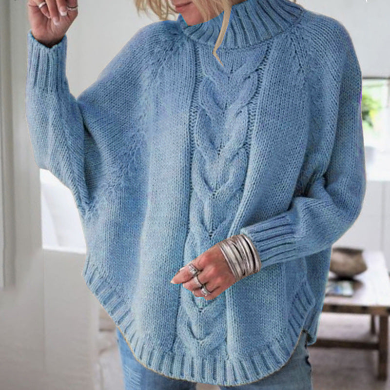 Alexis | Relaxed Chunky Cable Knit Turtleneck Sweater