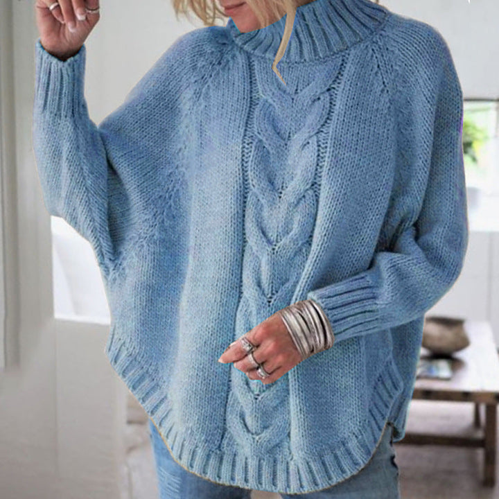 Alexis | Relaxed Chunky Cable Knit Turtleneck Sweater