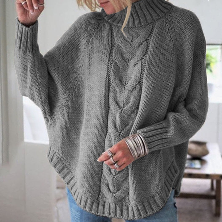 Alexis | Relaxed Chunky Cable Knit Turtleneck Sweater