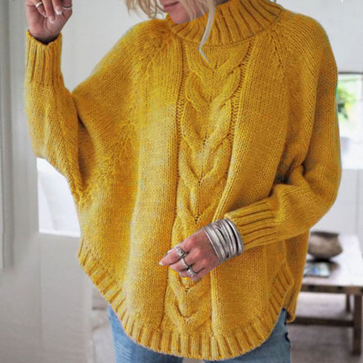 Alexis | Relaxed Chunky Cable Knit Turtleneck Sweater