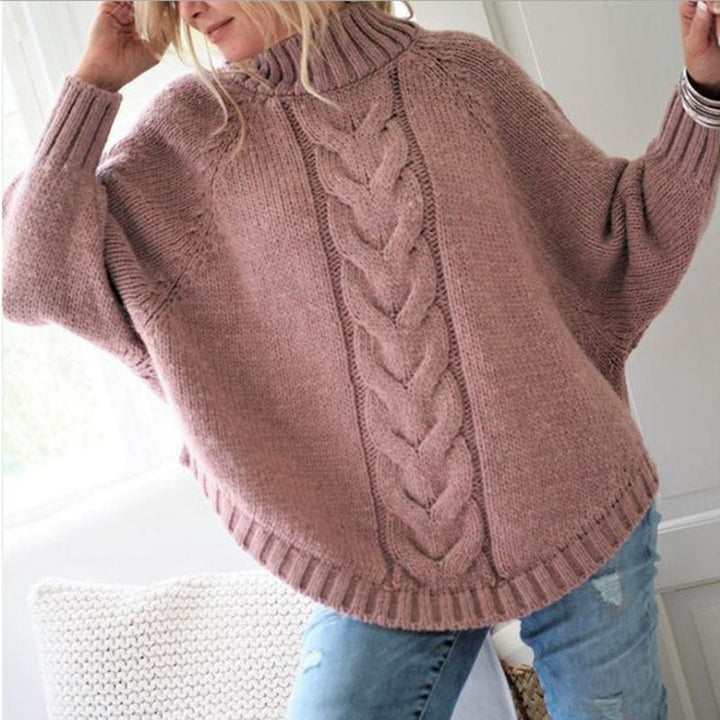 Alexis | Relaxed Chunky Cable Knit Turtleneck Sweater