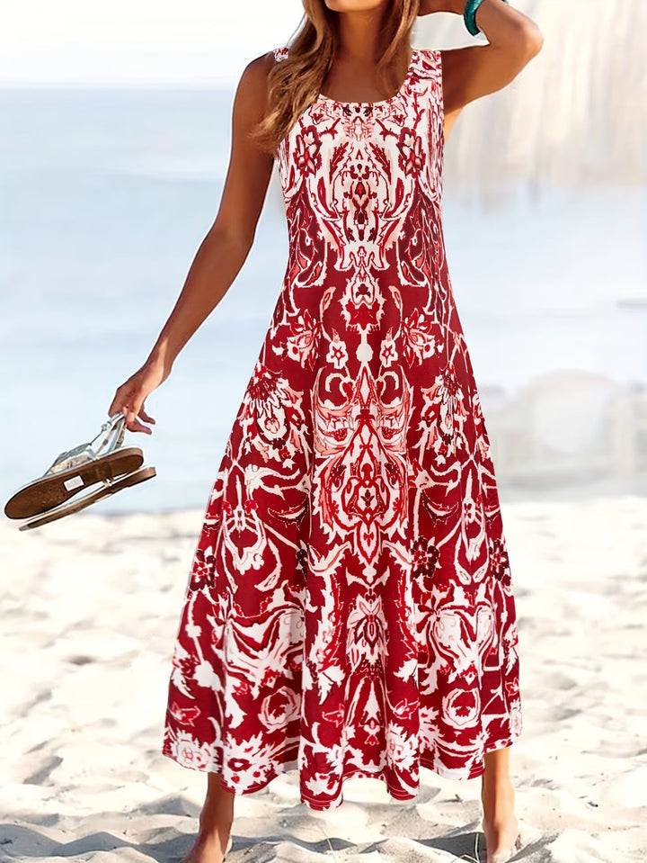 Alexis | Relaxed Floral Print Holiday Maxi Dress