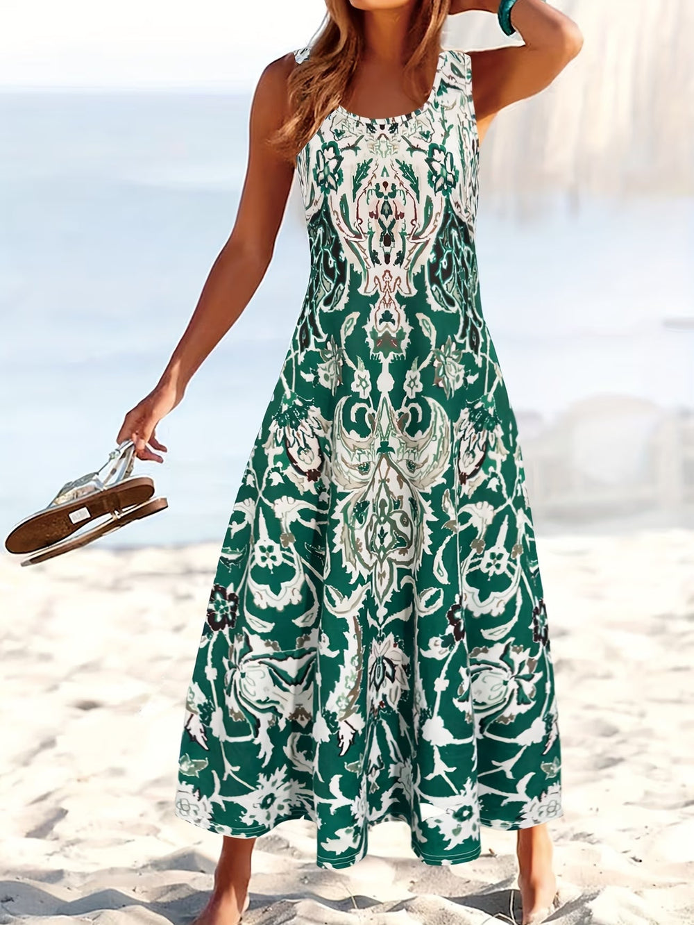 Alexis | Relaxed Floral Print Holiday Maxi Dress