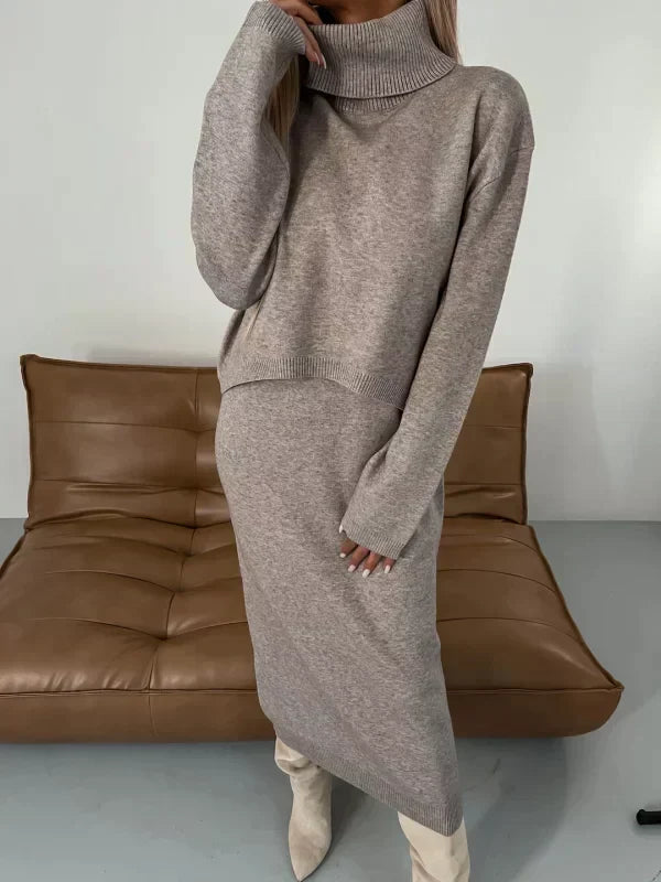 Alexis | Timeless Turtleneck Knit Sweater Dress