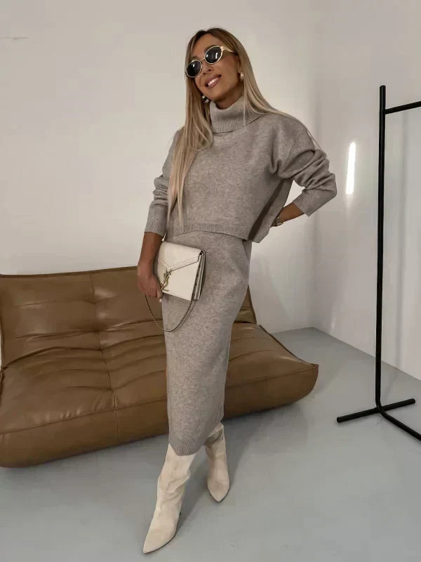 Alexis | Timeless Turtleneck Knit Sweater Dress