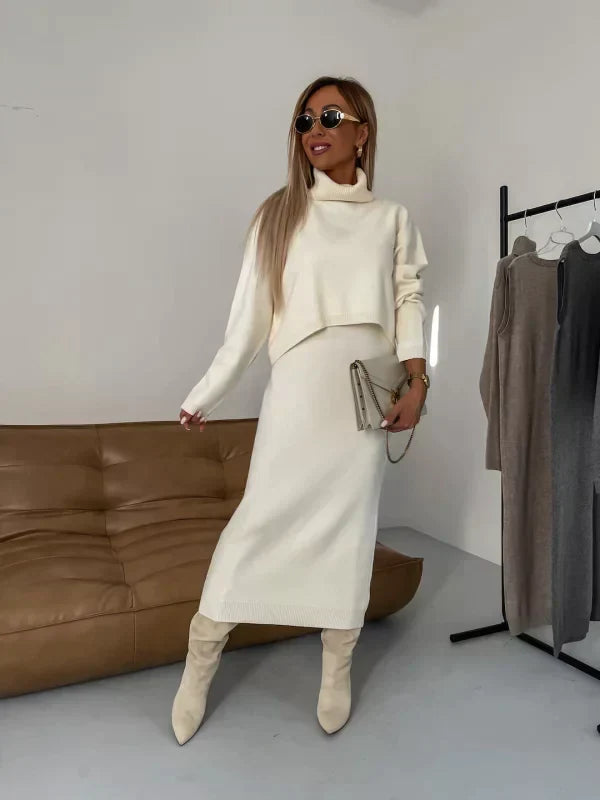Alexis | Timeless Turtleneck Knit Sweater Dress