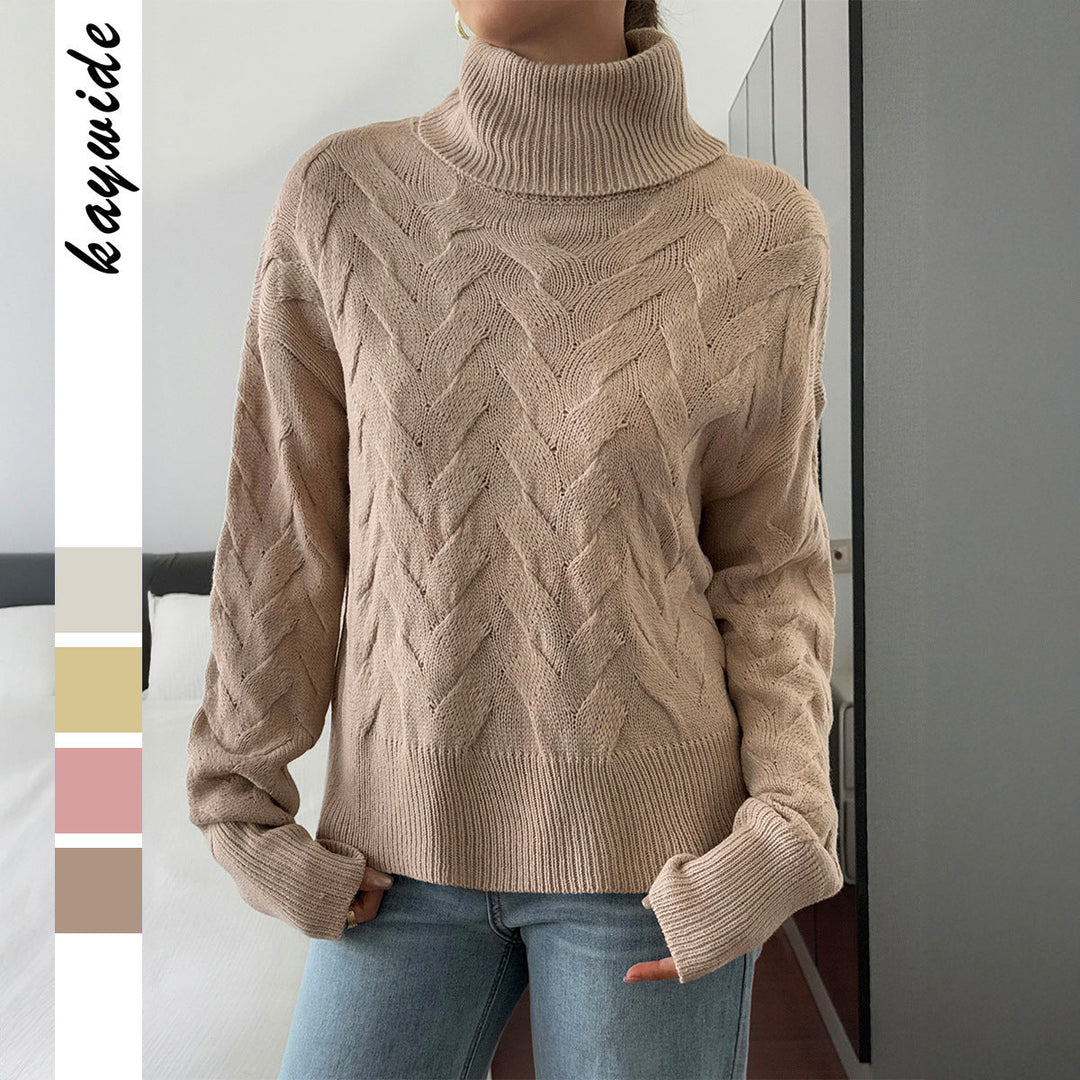 Alice | Effortless Oversized Cable Knit Turtleneck Sweater