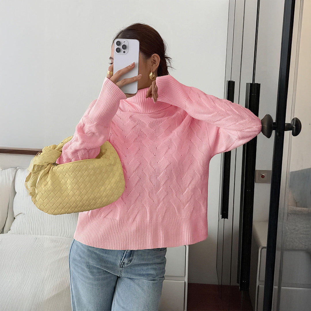Alice | Effortless Oversized Cable Knit Turtleneck Sweater