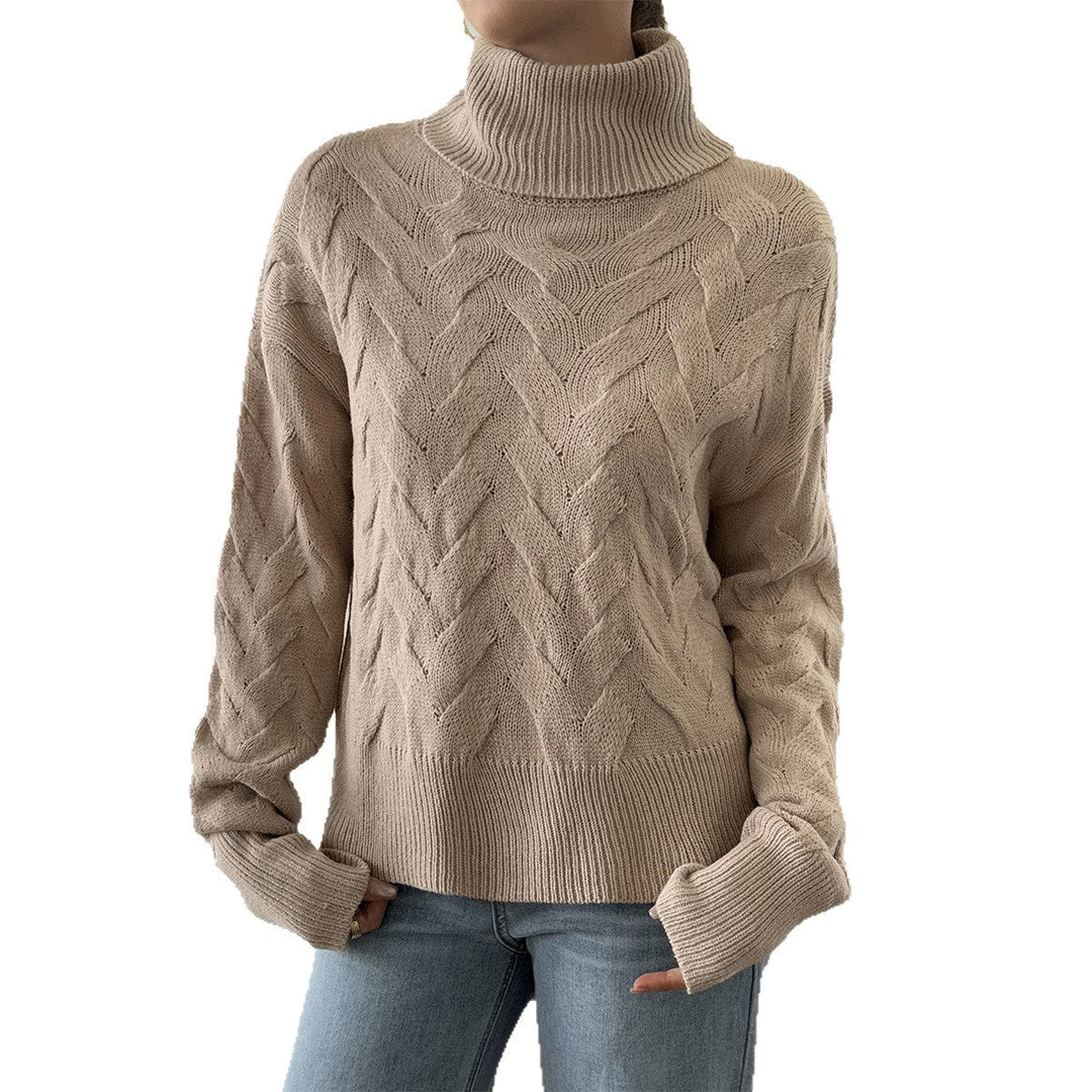 Alice | Effortless Oversized Cable Knit Turtleneck Sweater