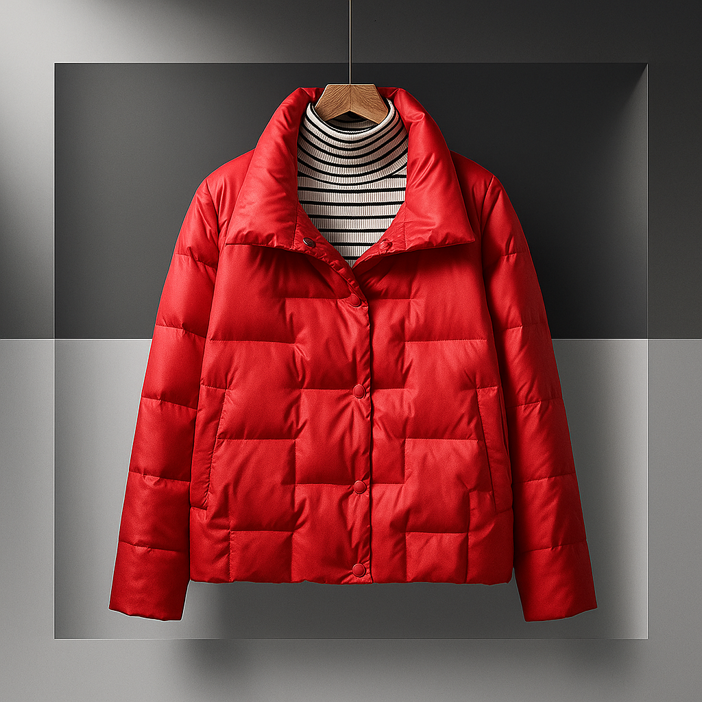 Amber | Cozy Quilted Snap Front Puffer Jacket