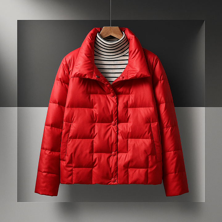 Amber | Cozy Quilted Snap Front Puffer Jacket