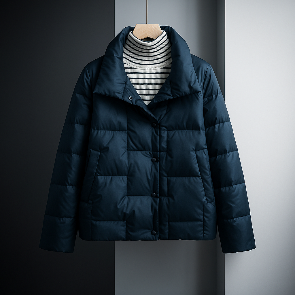 Amber | Cozy Quilted Snap Front Puffer Jacket