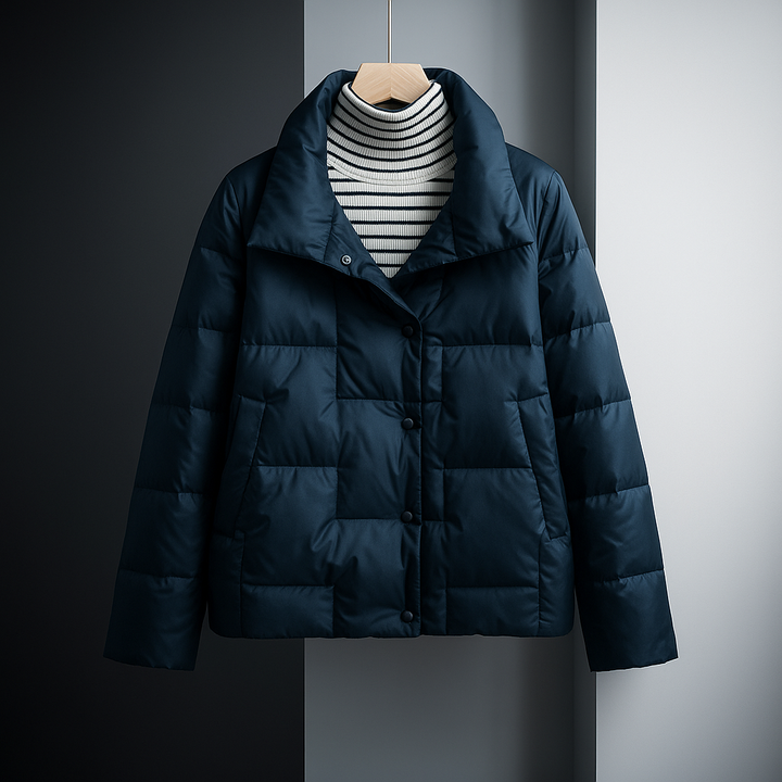 Amber | Cozy Quilted Snap Front Puffer Jacket