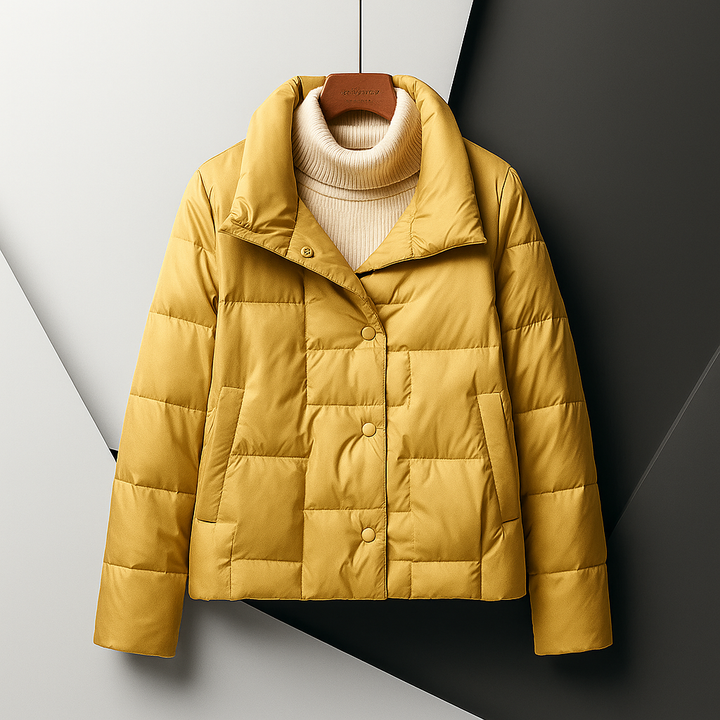 Amber | Cozy Quilted Snap Front Puffer Jacket