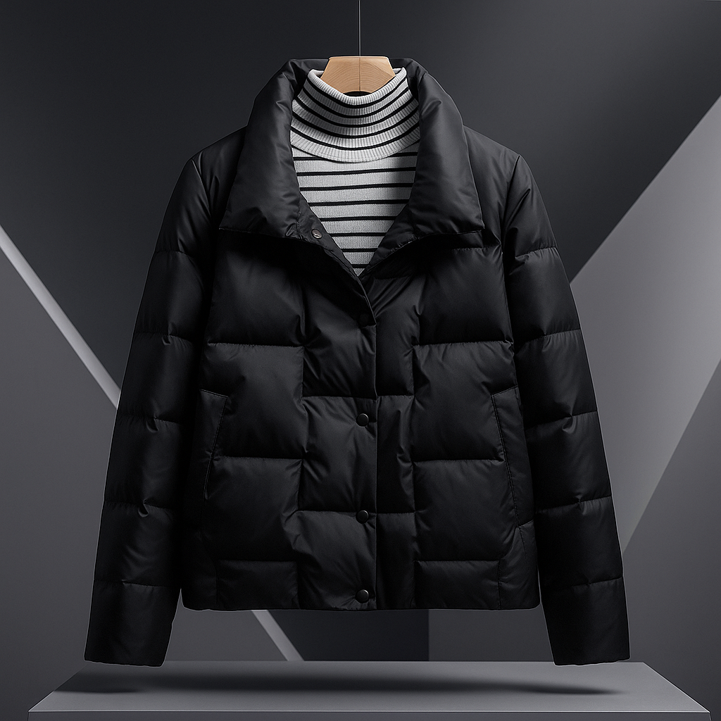 Amber | Cozy Quilted Snap Front Puffer Jacket