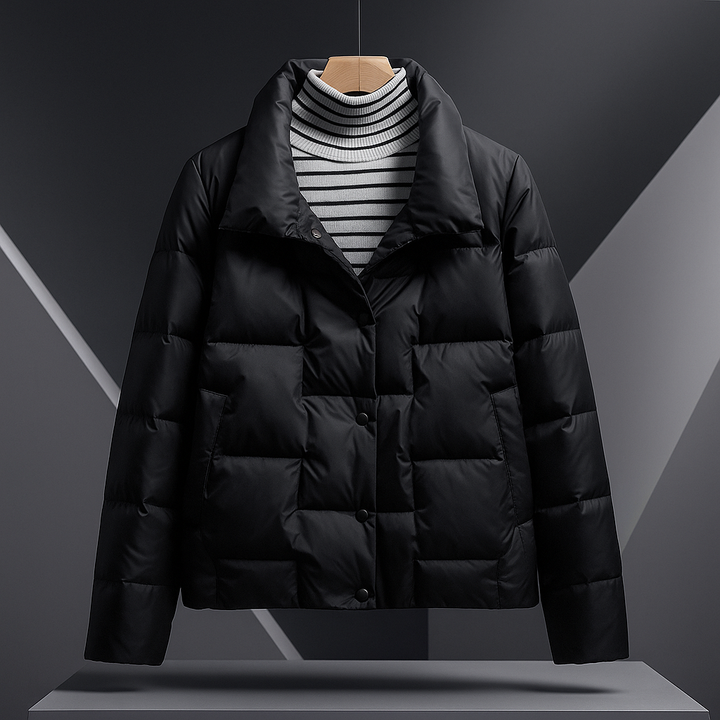 Amber | Cozy Quilted Snap Front Puffer Jacket