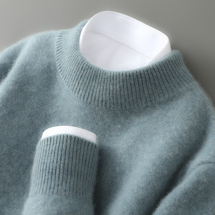 Amber | Elegant Ribbed Trim Turtleneck Sweater