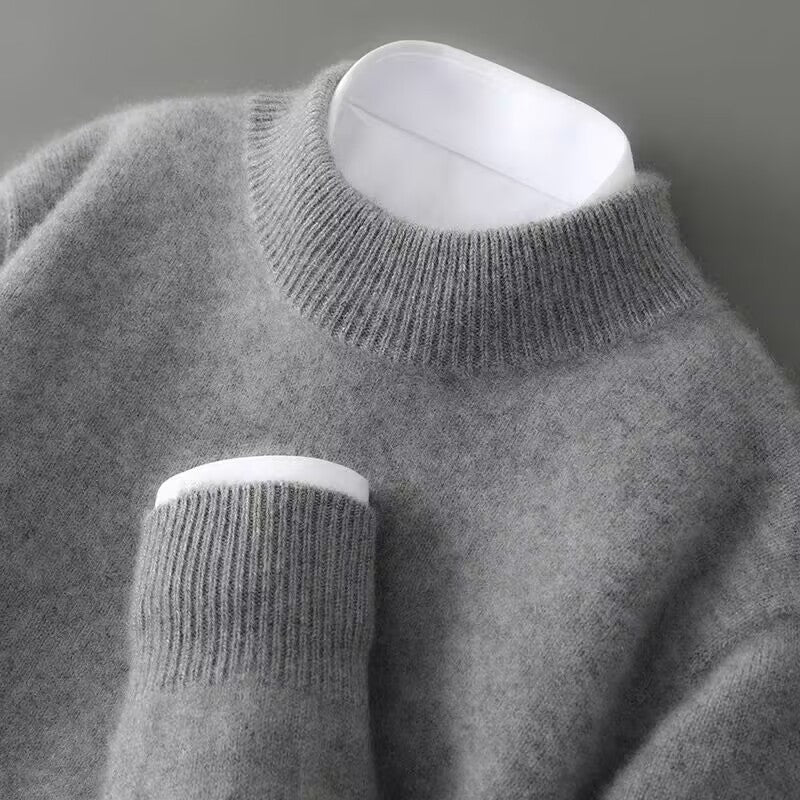 Amber | Elegant Ribbed Trim Turtleneck Sweater