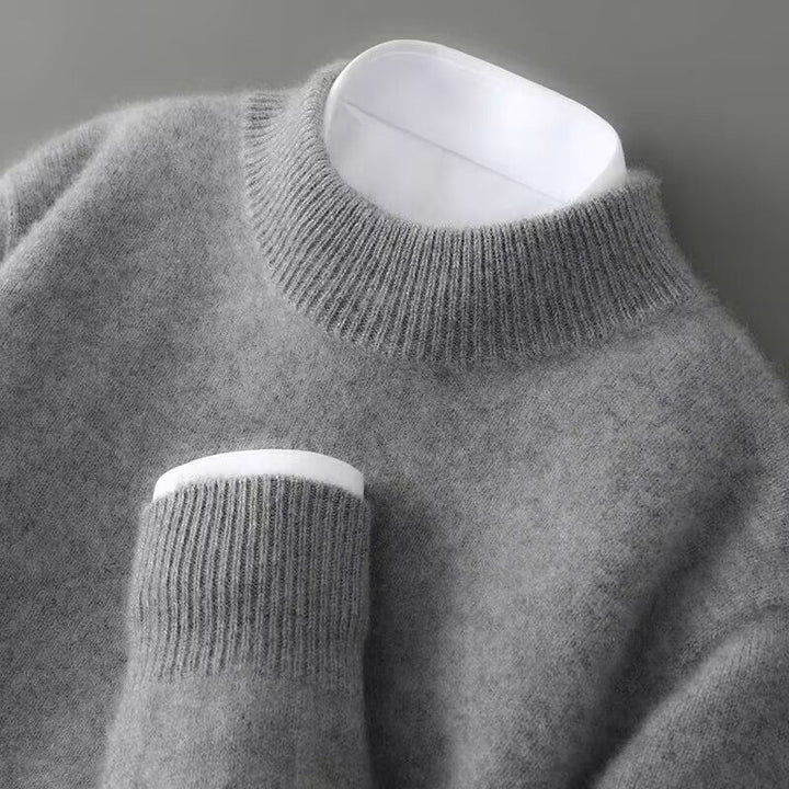 Amber | Elegant Ribbed Trim Turtleneck Sweater