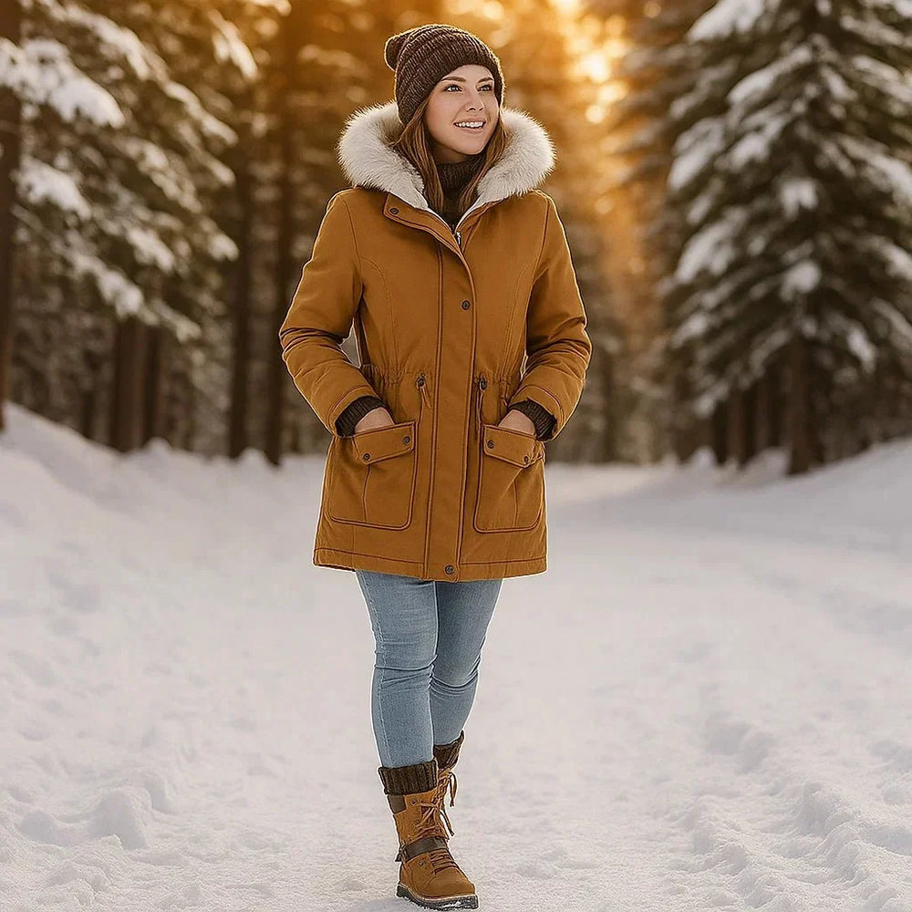 Amy | Chic Lace-Up Waterproof Snow Boots with Sweater Cuff